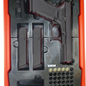 Milwaukee Packout Insert Case for Glock 17 , 9mm Rounds, Magazine Clip Holder Organizer