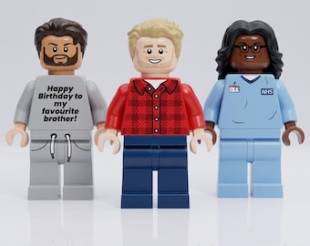 Custom Minifigure with Full Custom Options | Build Your Own Character | Custom Minifig | Personalized Gift | Hair Face Outfit Choice