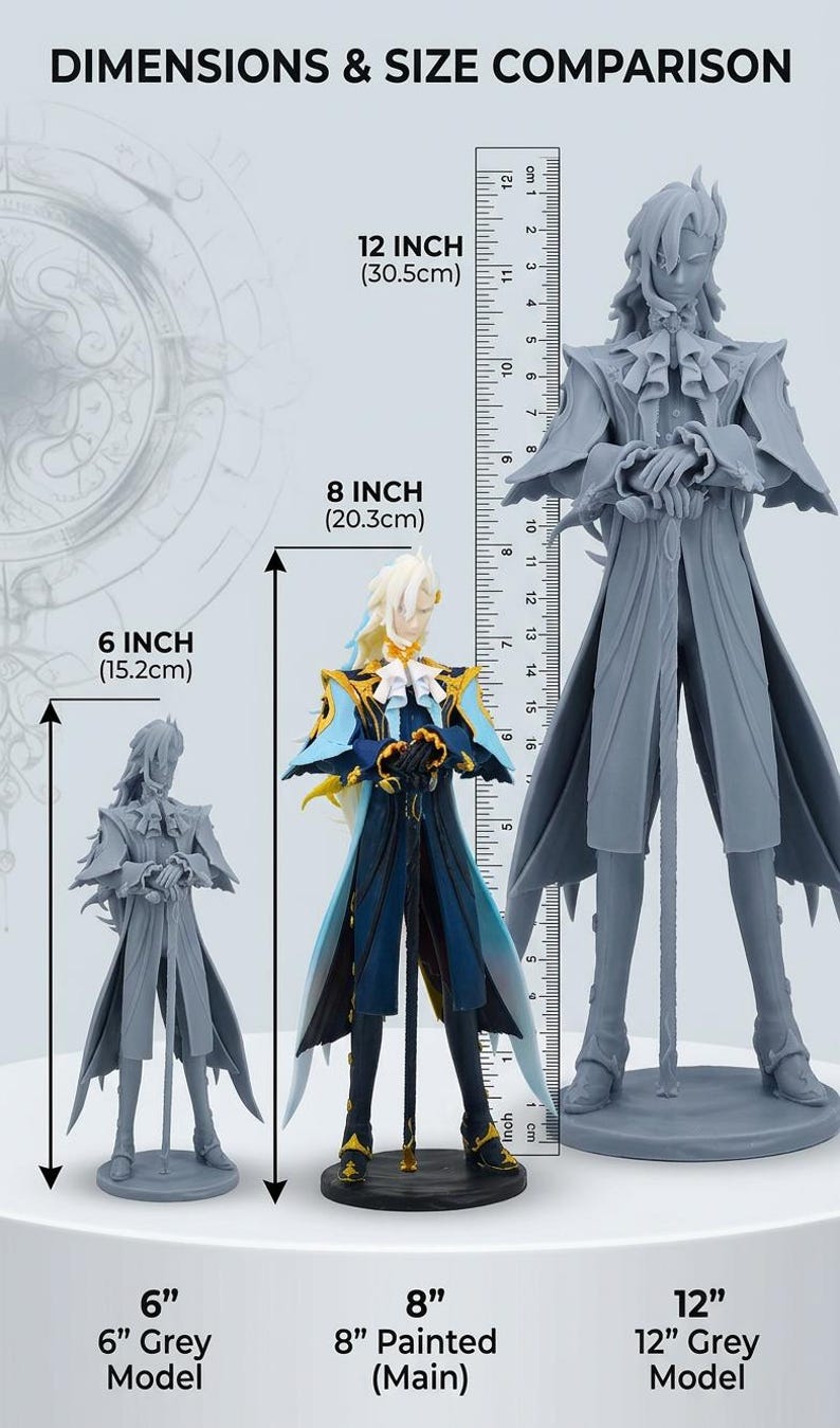 neuvillette-figure-genshin-impact-hydro-dragon-statue-painted