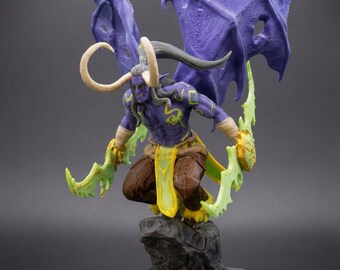 Illidan Stormrage WOW  Model Figure | Fully Colored or DIY Unpainted | Custom Sizes and Color