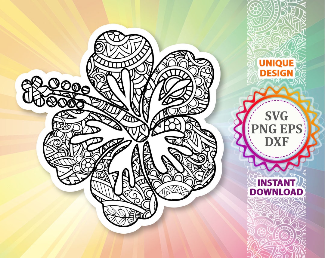 Moana Flower Svg Moana Flower Cut Files Tropical Flower Svg Etsy