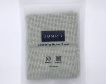 2 Pack - Exfoliating Shower Towel - Bamboo Fabric Exfoliating Washcloth for All Skin Types - Made in Korea