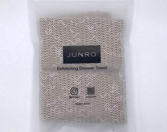 2 Pack - Exfoliating Shower Towel - Korean Mugwort Fabric Exfoliating Washcloth for All Skin Types - Made in Korea