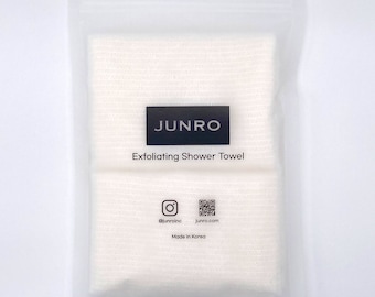 2 Pack - Exfoliating Shower Towel - Korean White Hanji Paper Exfoliating Washcloth for All Skin Types - Made in Korea