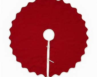 20" to 124" Inches Diameter Handmade Christmas Tree Skirt for Xmas Tree Holiday Party Decorations
