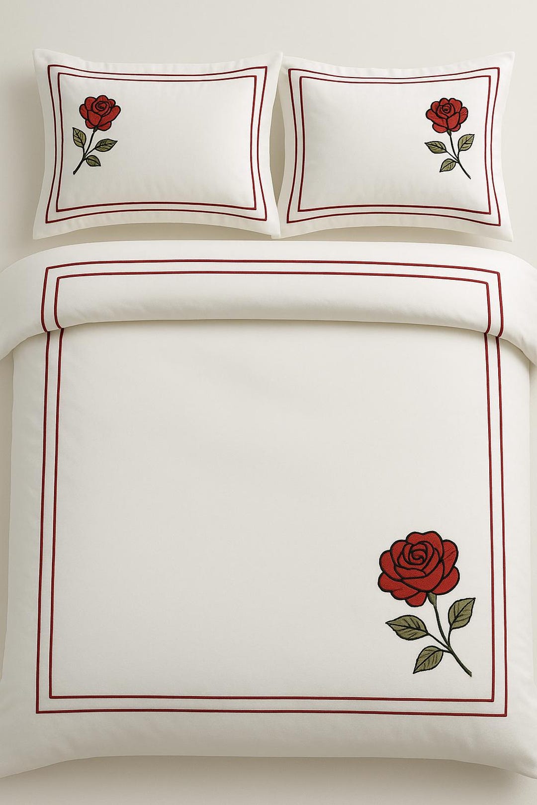 Thread Count Rose Pn Personalization Rose Embroidery 400 Thread Count Cotton Sateen Hotel ...