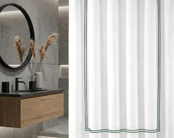Touchlinen Elegant double border Cotton Curtain 1 Panel