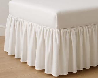 Gathered  Bed skirt, 100% Cotton Luxury Bedroom Decor