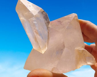 Tantric TwinRecord Keepers Clear Arkansas Quartz Crystal Point Self Healed Master Quartz  Inclusions High Energy Reiki Chakra Healing Energy