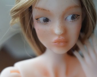 Poupée BJD 1/4 en résine vierge : poupée artistique de collection