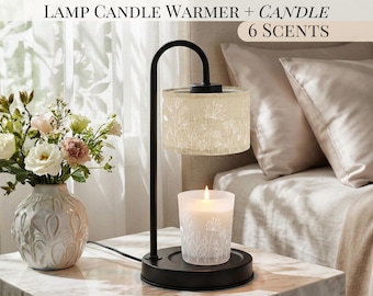 Wildflowers Candle Warmer Lamp For End Table Candle Scented Soy Wax Warmer Candle Lamp Housewarming Gift For Her Candle Gifting Idea For Mom