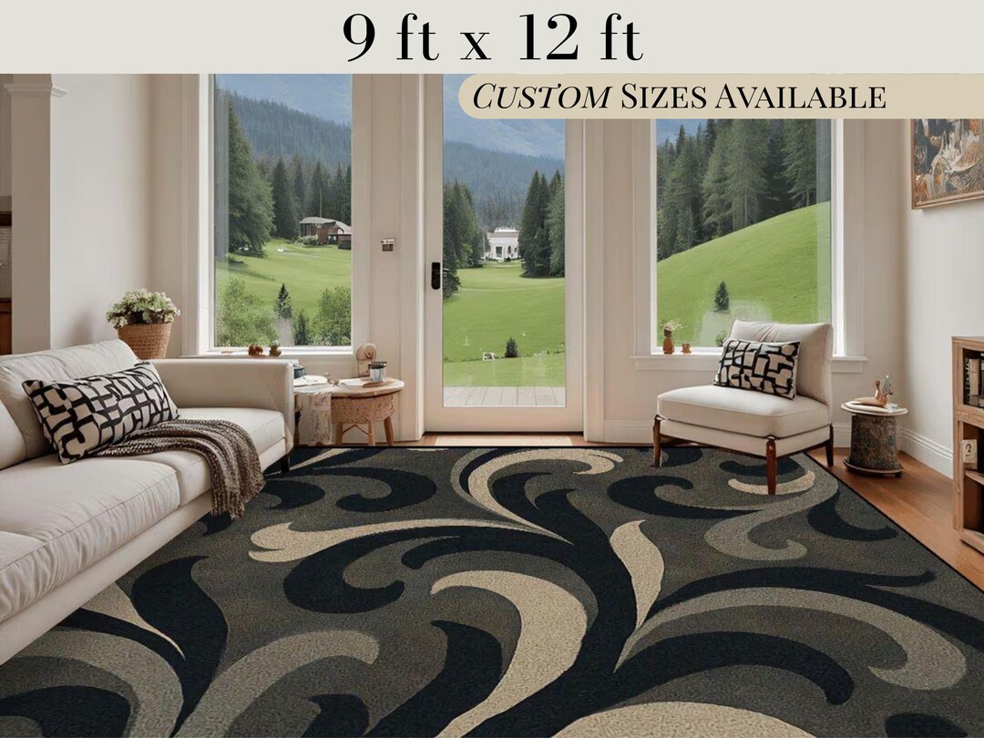 Large Rug Designs Custom Size Large Area Rug Modern Art Deco Large Living Room Rug Indoor ...