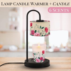 Roses Candle Warmer Lamp For Nightstand Candle Scented Soy Wax Warmer Candle Lamp Housewarming Gift For Her Lamp Candle Gifting Idea Mom