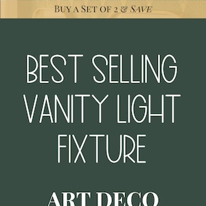 Art Deco Vanity Light Fixture Bathroom Wall Sconce Lighting Above Sink Mirror Vintage Style Gold Black Metal Glass Metal Accent Powder Room image 20
