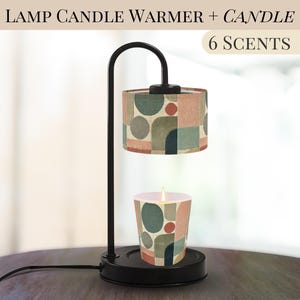 Midcentury Modern Candle Warmer Lamp For Nightstand Scented Soy Wax Warmer Candle Lamp Housewarming Gift For Her Candle Gifting Idea Mom