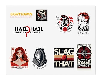 Red Rising Sticker Sheet | Science Fiction Book Merch | Gifts for Book Lovers | Decals for Kindles Notebooks | Bookish Accessories