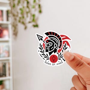 Red Rising Sons of Ares Sticker: Science Fiction Book Decal