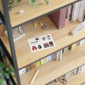 Red Rising Sticker Sheet: Science Fiction Book Lover Decals for Kindle or Journal, Fan Art Decor 画像 3