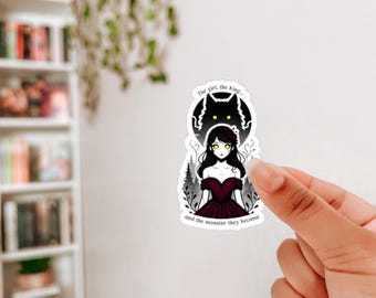 One Dark Window Sticker: Elspeth & Nightmare, Booktok Romantasy