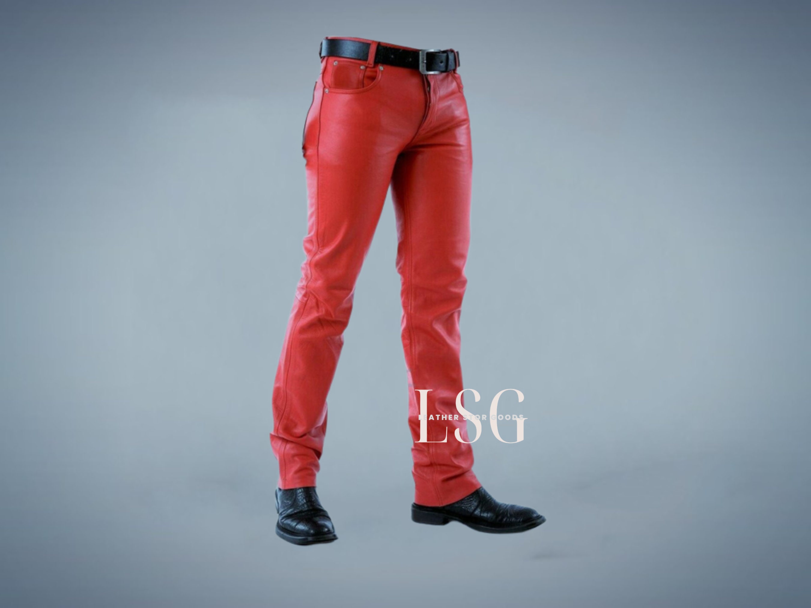 Men Leather Pants Skinny Fit Elastic Style Fashion Pu Leather Trousers   Fruugo IN