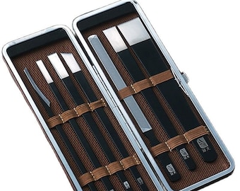 Lederschnitzmesser-Set, 7-teilig, verschiedene Größen, Trimmen, Ausdünnen, Lederhandwerk-Enthäuten, Kantenwerkzeuge