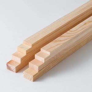 Clay Thickness Guide Rails, 2pcs, Natural Wood Pine Cedar, Various Sizes, Strip Ruler Ceramic Rolling Cutting DIY Pottery Slab Leveling Tool