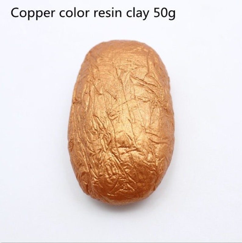 Argile en résine, boue métallique, 50 g/sac, couleur or/argent/blanc perle ultralégère, matériaux de poupée DIY, sculptures en poterie, fabrication de polymères copper