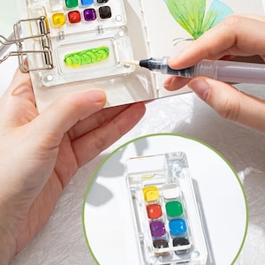 Mini aquarelpalet, 8/15 rasters, acryl, draagbare verfdoos, reisschilderij verpakkingslade, kunstgereedschap, tekenset, schetsaccessoires