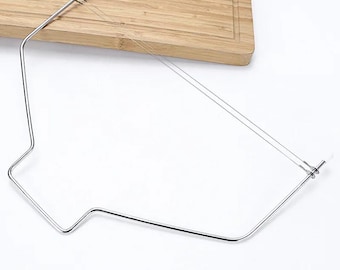 Pottery Clay Cutter, 2-Wire Adjustable Ceramic Slicer, Soap Cutting Sculpting Accessories Slab Block Slicing Tool Studio Sculpture Equipment