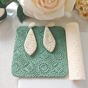 Sunflower Clay Texture Roller Pen, PLA, Baroque Retro Style, High Precision Earring Molds, DIY Craft Creations, Pattern Printing Accessories
