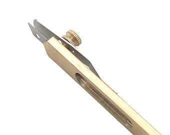 Leathercraft Line Stripping Cutter Tool – Adjustable Brass & Stainless Steel Edge Trimmer For Belts & DIY