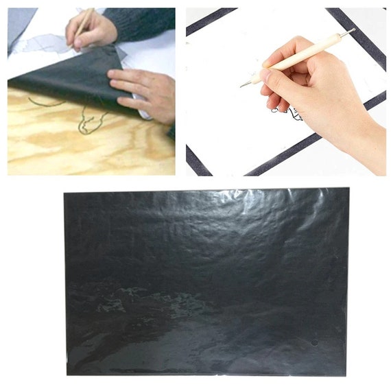 Carbon Paper, Black Graphite Transfer Tracing Paper for Wood, Paper, Canvas  and Other Art Surfaces- 100 Sheets