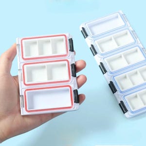 Watercolor Moisturizing Box, Plastic, Detachable Grids, Multi-Function Pigment Case, Gouache Acrylic Paints Palette, Student Art Accessories