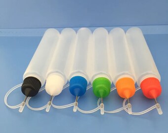 6 Flaconi Per Colla Con Punta D'ago Da 30ml | Applicatore Di Precisione In Metallo Per Quilling E Fai-da-Te - 3