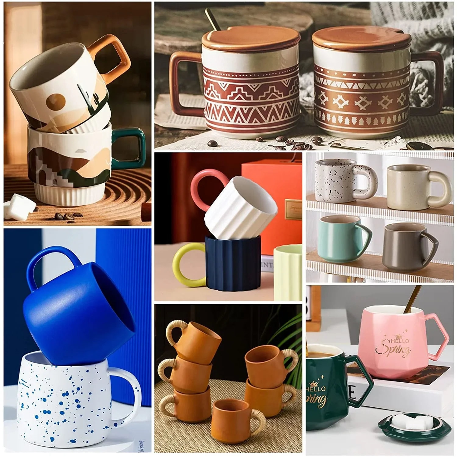 12PC Pottery Mug Handle Molds Set - EVA Material Cup Handle Making Tools For DIY