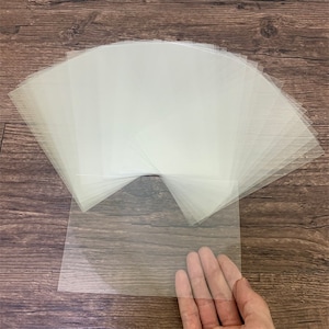 Fogli di plastica trasparenti, confezione da 50 pezzi, finestra trasparente, fai da te per scrapbooking, shaker per artigianato, creazione di abbellimenti per biglietti, materiali per cornici fai da te