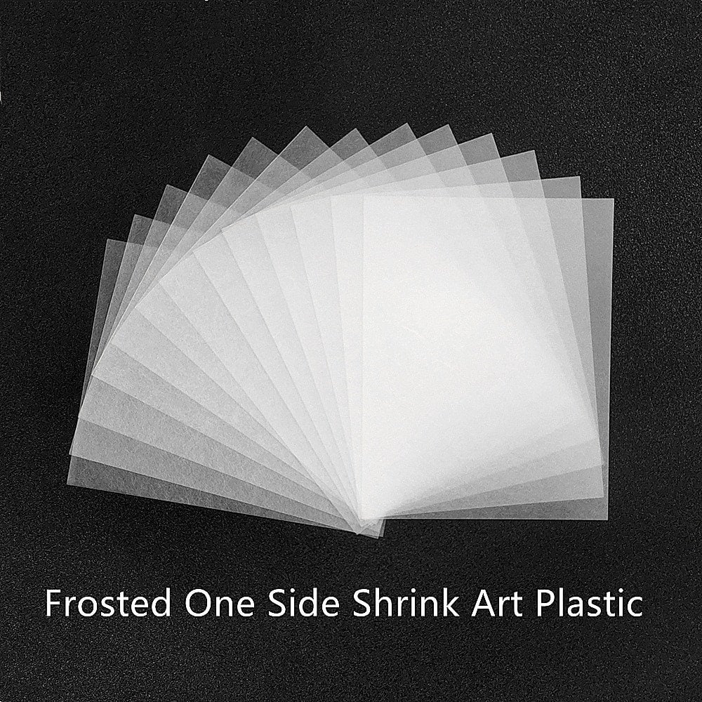 Shrink Plastic Sheet Kit for Shrinky Dink, chfine 200pcs Heat Shrinky Art Crafts Set, Include 20pcs Blank Shrink Art Film Paper and 5pcs Shrink Art