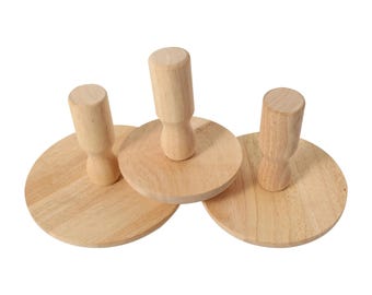 Keramikform Set, Holz, mit Griff, verschiedene Größen, runder Gips, Teller Schalen Keramik Formgebungswerkzeuge, Sculpting Shaping Zubehör