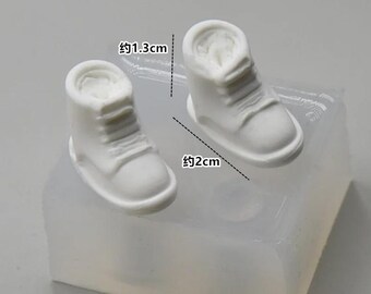 Doll Sports Shoes Mold, Silicone, Mini UV Resin Crystal Glue Molding, Ultra Light Clay Polymer DIY Animation Character Accessory Making Tool