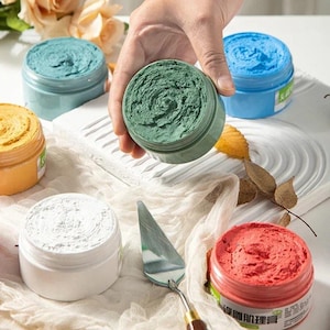 Pottery Sculpture Paste, 200/450g, Various Colors, Clay Painting Coloring Relief Painting 3D Texture Modeling, Mixed Media Canvas Decoration