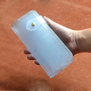 Modèles de portefeuille en cuir, 8 pièces, matériau PVC, modèle de conception de sac à main pour fille avec bouton-pression, pochoir de couture pour travaux manuels du cuir, accessoire de fabrication de travaux manuels DIY