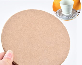 Ceramic Turntable Backing Plate, Wood Fiber, Circular Density Board, Blank Drying Pad, Sculpture Modeling Tray, Pottery Crafting Accessories