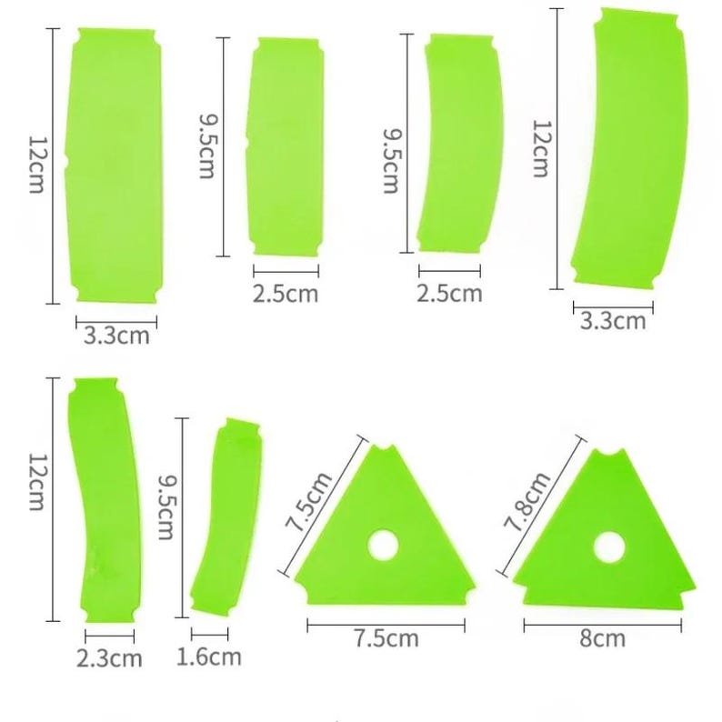 14pieces Ceramic Texture Scraper Set, Plastic, Different Shapes