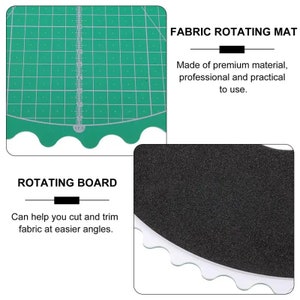 Rotating Cutting Mat, Plastic, Circle, Self Healing, Gridded Board, Craft Table Protection, Turntable Working Pad, Fabric Sewing Accessories zdjęcie 9