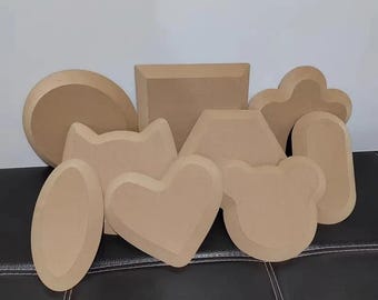 Moldes para platos de cerámica, tablero de densidad, diversas formas, moldeo geométrico, modelado de cerámica, accesorios para escultura artística en arcilla DIY