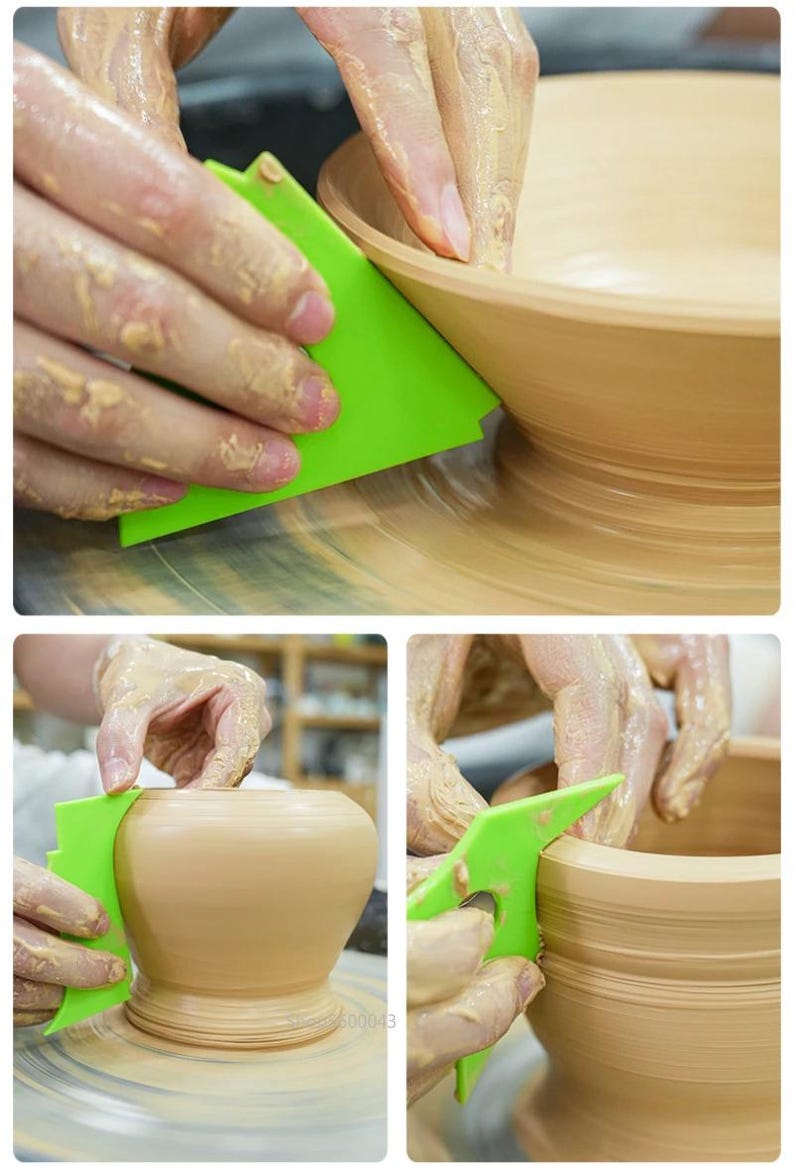 14pieces Ceramic Texture Scraper Set, Plastic, Different Shapes