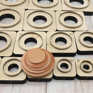 Kreis Stanzmesser, Japan Stahl Klinge, aus Holz, mehrere Größen Optionen, runde Form, Leder Schneidvorlage, DIY Handwerk Herstellung Zubehör