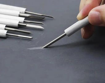 Carving Knife Set, 7pcs, Portable Engraving Cutter, Miniature Stone Wood Sculpture Tools, DIY Professional Woodworking Engraving Accessories