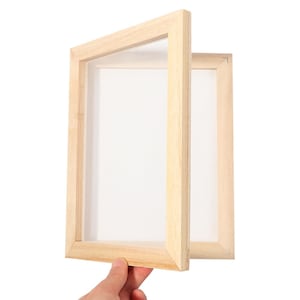 Cornici per stampi per la fabbricazione della carta, rete in legno, varie dimensioni, schermo singolo/doppio, strumenti di decorazione, artigianato fai da te, articolo da regalo ecologico