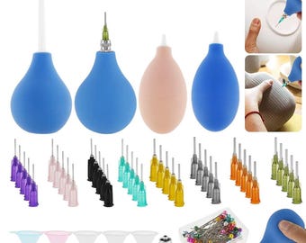 Herramientas de precisión para cerámica, juego de 51/102 piezas, bolas de silicona para apretar, embudo de plástico, aguja desatascadora, accesorios para la elaboración de cerámica DIY.
